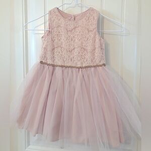 Blush Pink lace and tulle flower girl dress size 3T